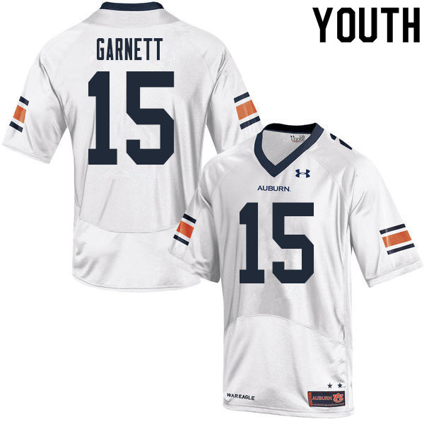 Youth #15 Chayil Garnett Auburn Tigers College Football Jerseys Sale-White - Click Image to Close
